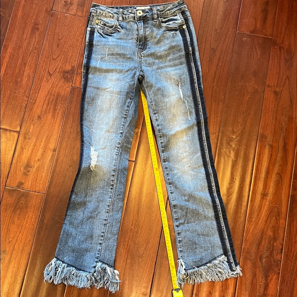 Dance&Marvel Frayed Hem Blue Jeans